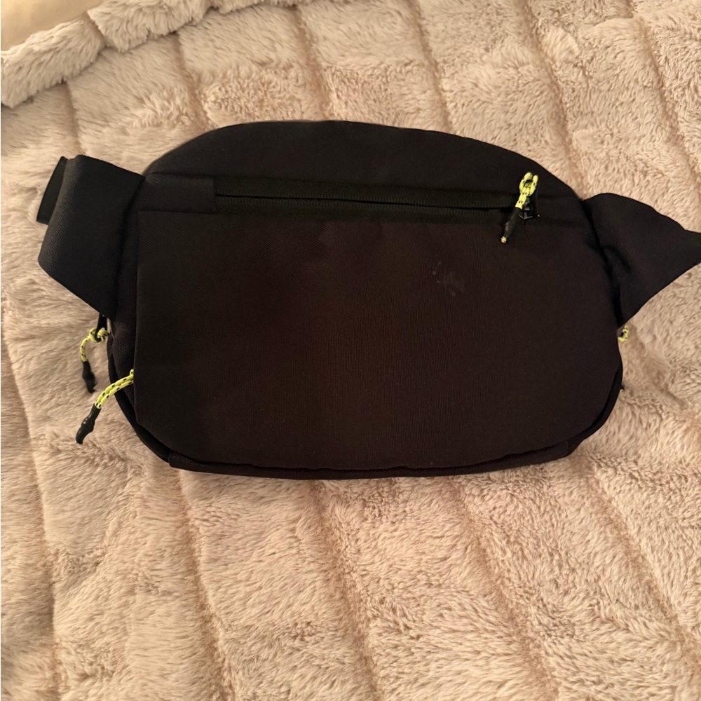 Figs Black Clutch with Neon Accents